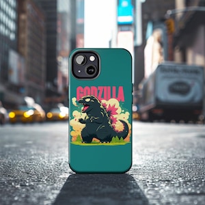 Cartoon Godzilla Graphic Ghibli Phone Case – Cute Phone Case & Durable Scratch free case S for iPhone 14/15/16, Samsung S23/S24