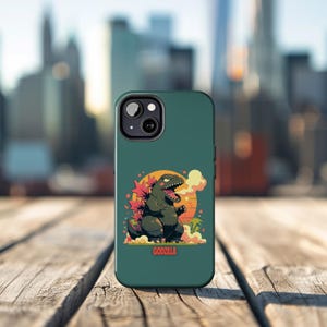 Cute Godzilla Illustration Phone Case – Cute Phone Case & Durable Scratch free case S for iPhone 14/15/16, Samsung S23/S24