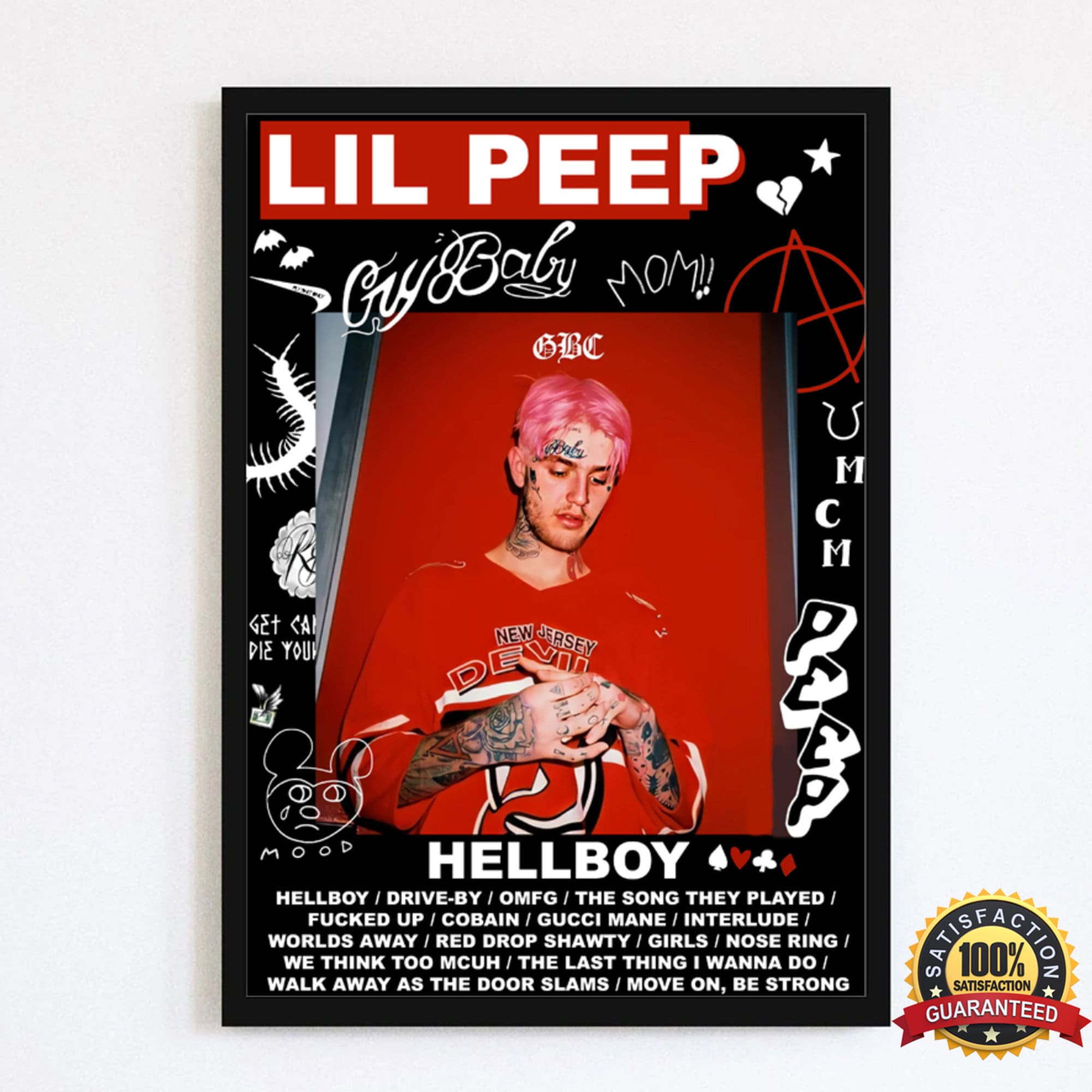Lil Peep Poster Lil Peep Hellboy Album Poster Poster No Etsy
