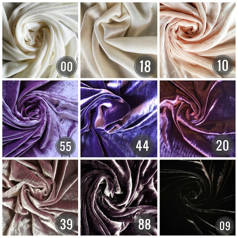 Silk velvet fabric set 30 cuts 8х8 Each 36 Etsy