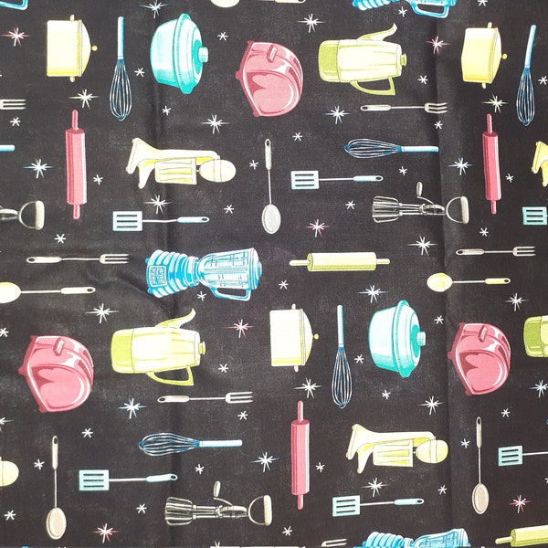 Retro Kitchen Fabric Etsy