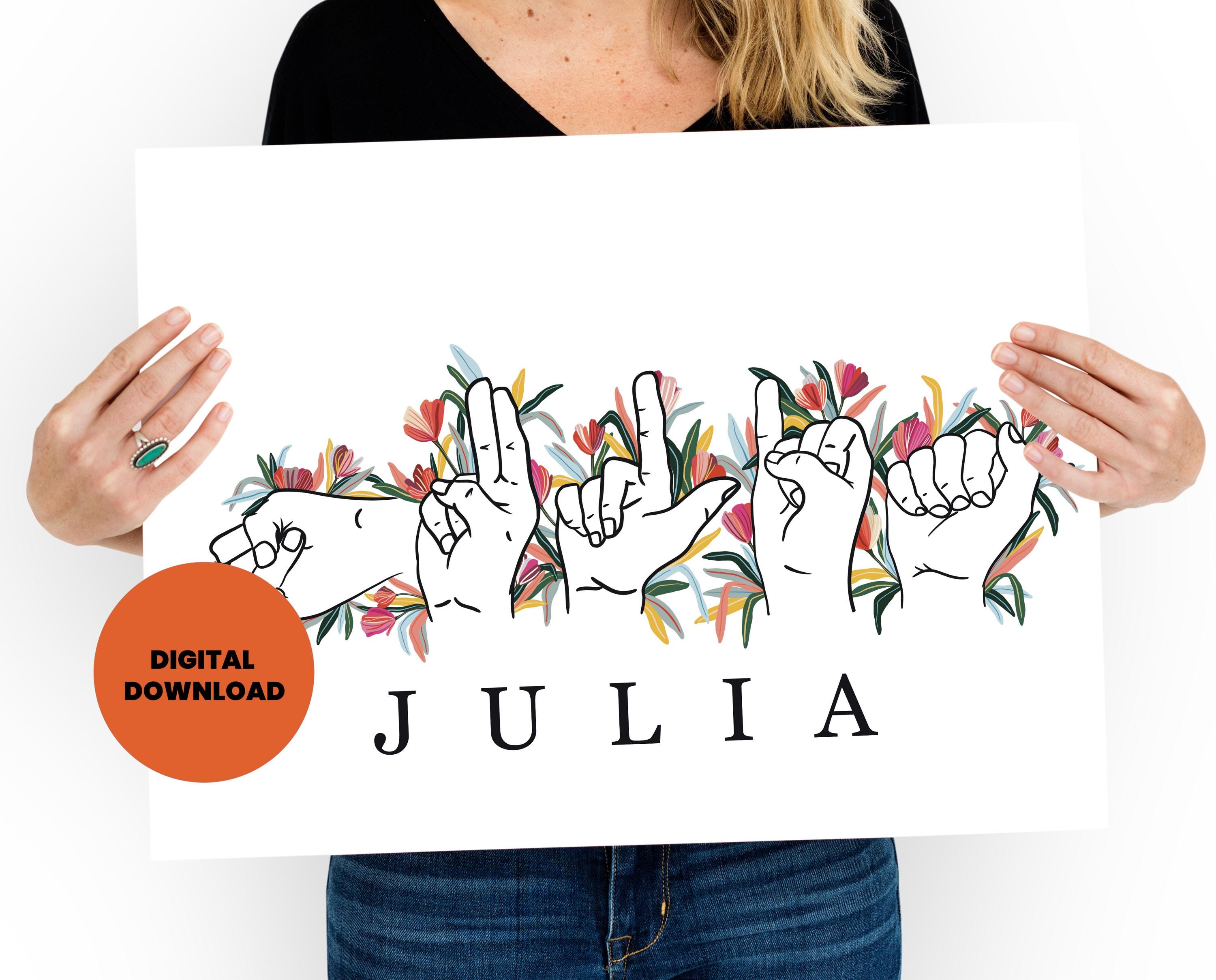 ASL出品 Asl Name Print - Etsy
