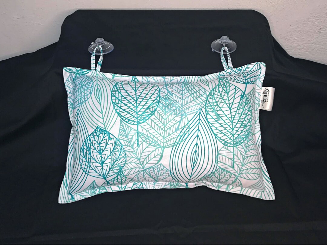 Green Leaves Bath Pillow Waterproof Neck Pillow for Bathtub Water