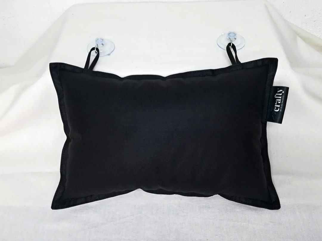 Deep Black Bath Pillow Black Waterproof Neck Pillow for Bathtub Water