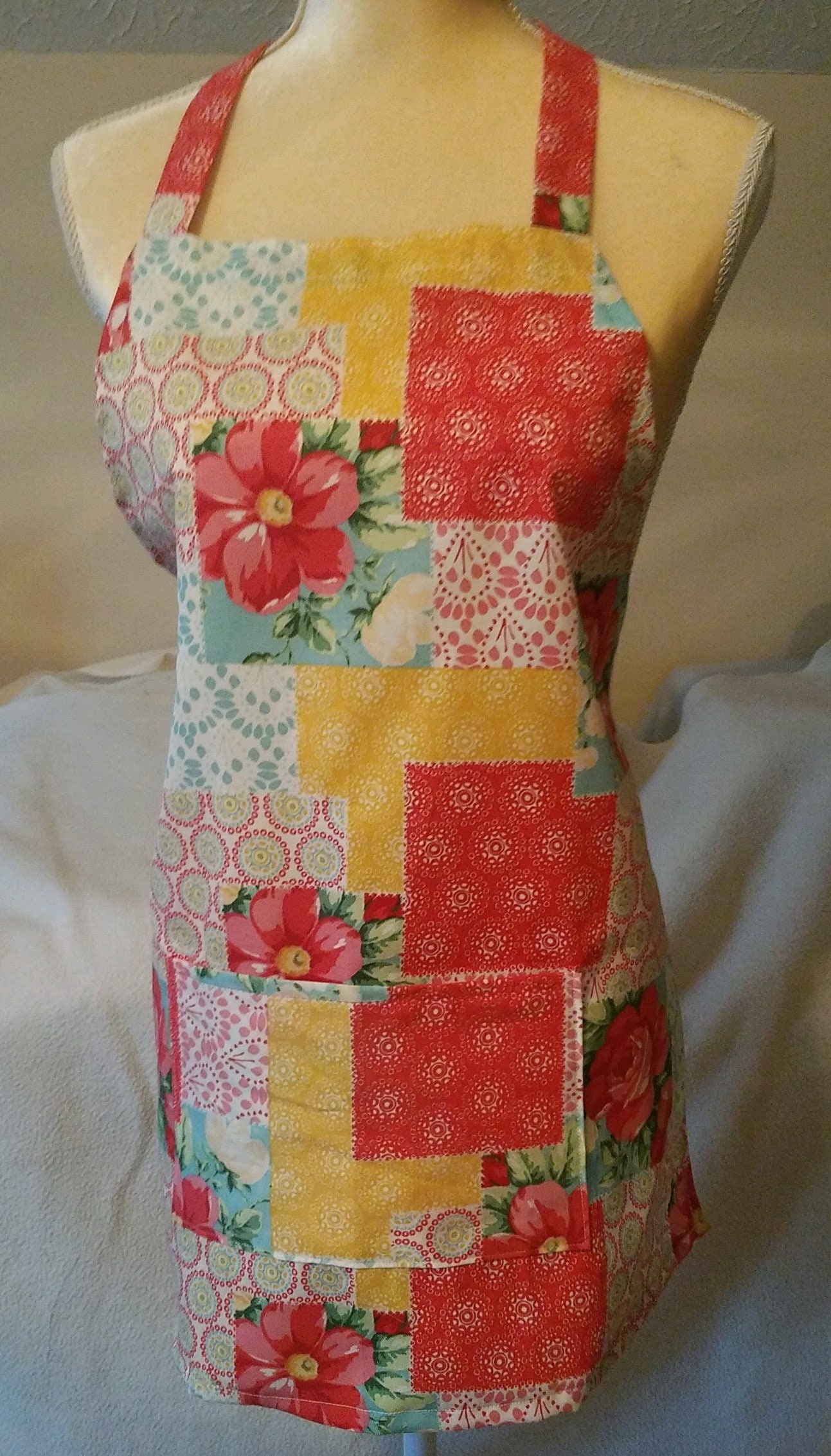 Pioneer Woman patchwork full body apron Etsy