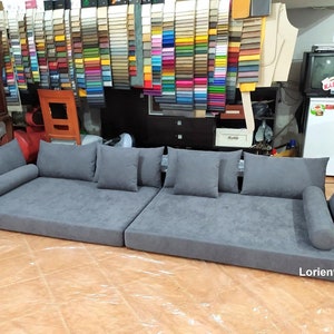 Modern Gray Floor Sofa,Couch,Floor Cushion,Corner Sofa,Bohemian Furniture,Floor Seating,Moroccan Floor Couch,Arabic Sofa,Moroccan Home Decor