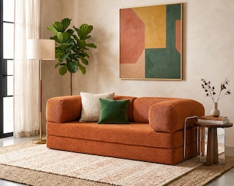 Teddy Sofa bed, Corduroy Floor couch, Floor Sofa Bed, Washable Floor Sofa Cover, Sleeper Sofa, Floor Seat Pillow, Modern living room cushion