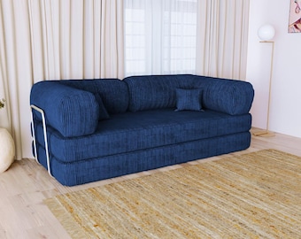 Teddy bäddsoffa, manchestergolvsoffa, golvbäddsoffa, tvättbart golvsofföverdrag, bäddsoffa, golvkudde, modern vardagsrumskudde