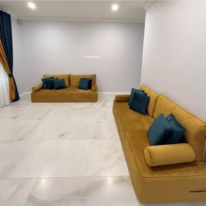 Gold Velvet Floor Sofa: Arabic Moroccan Seating Set