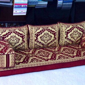Oriental Floor Sofa: Moroccan Bohemian Decor with Cushions