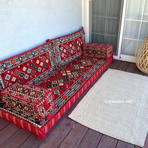 Floor Seating Sofa Mutlicolor Arabic Majlis Floor Cushions Turkish Home Decor Oriental Set Seat Yoga Meditation floor sofa Moroccan Boho set