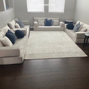 U FORM 8 '' DICKE Off white Sofa Moderne Wohnzimmer Orientalische Boden Sitzmöbel Türkische Wohnkultur Kissen Teppich Boden Couch Marokkanische Möbel