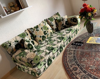 Floral Velvet Floor Sofa: Arabic Oriental Living Room Set