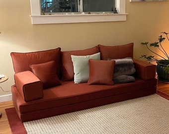 Velvet Amber Floor Sofa: Turkish Arabic Living Room Decor