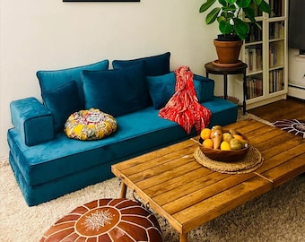 Velvet Floor Sofa Set: Turkish Arabic Living Room Decor