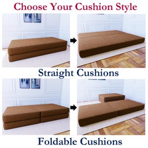 Golvsoffa i manchester, hopfällbar bäddsoffa för yoga och meditation, sektioner för vardagsrum, ottomansk soffpuff, golvsoffgrupp, sittdynor bild 12