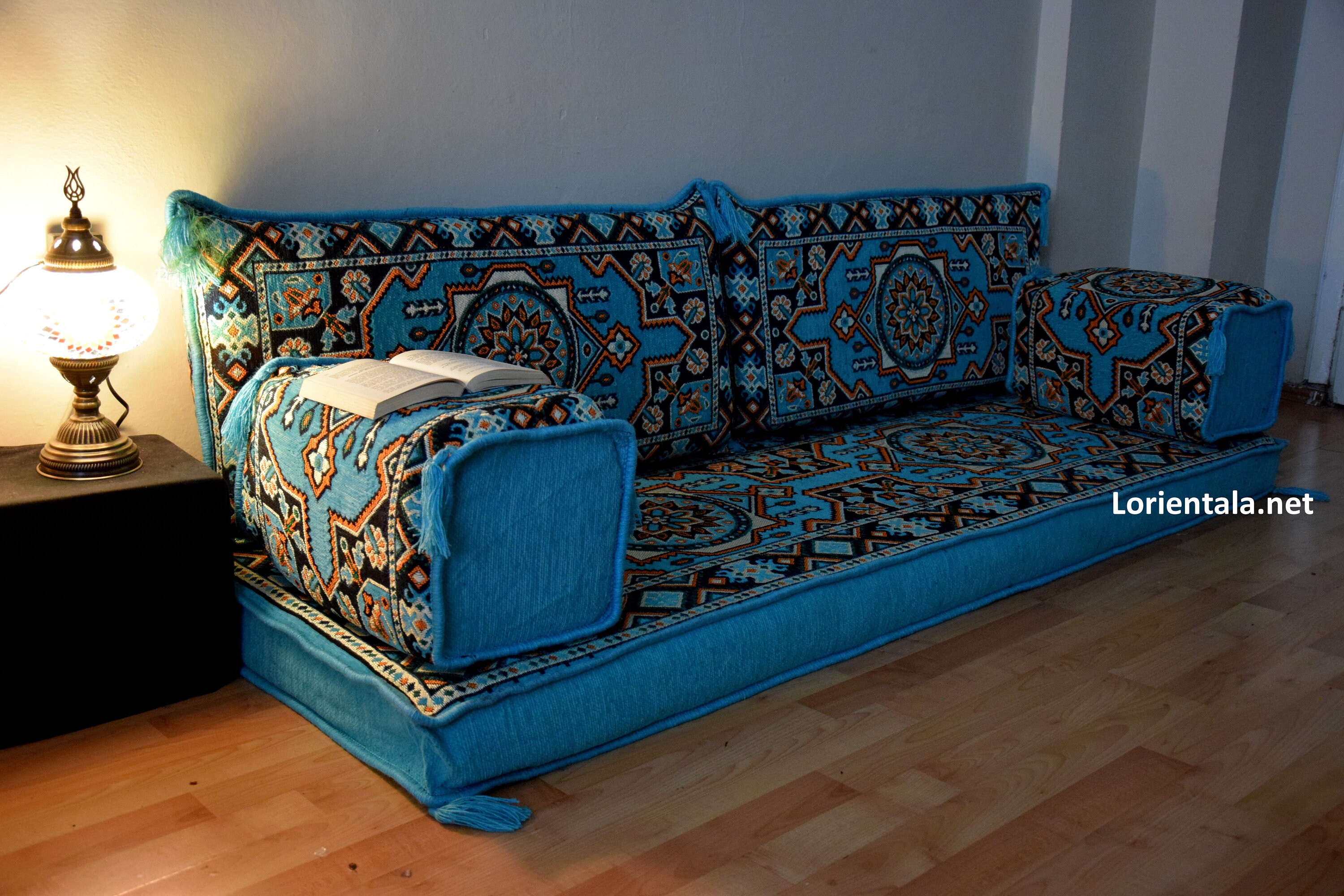 Orientalische Boden Sitzsofa Türkis Stoff Kissen Türkische | Etsy