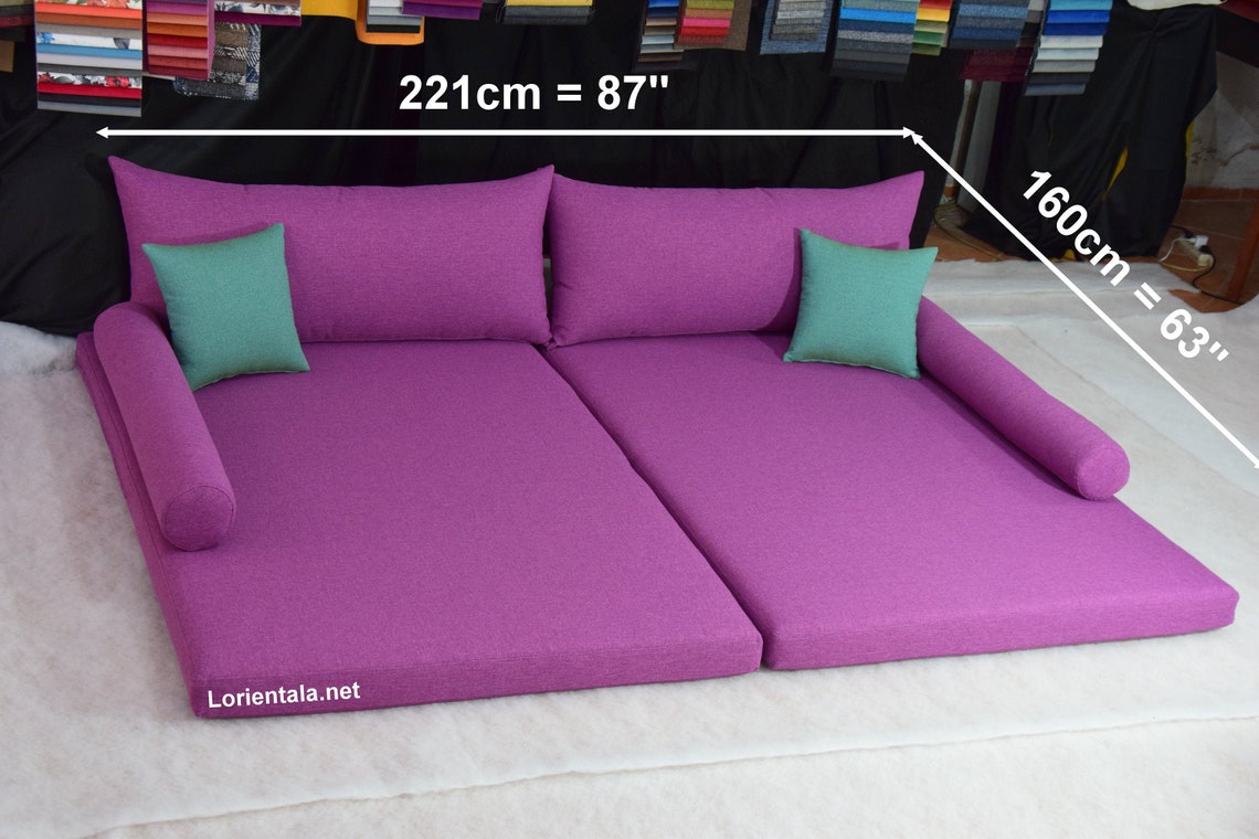 Custom Floor Cushion Linen Fabric Floor Seating Sofafloor Etsy