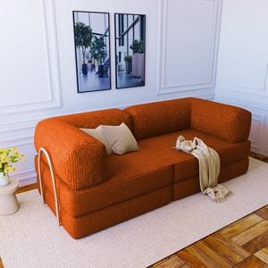 Corduroy-vloerbank, opvouwbare yoga-meditatieslaapbank, woonkamersecties, poef poef, zitbank op de vloer, zitkussens