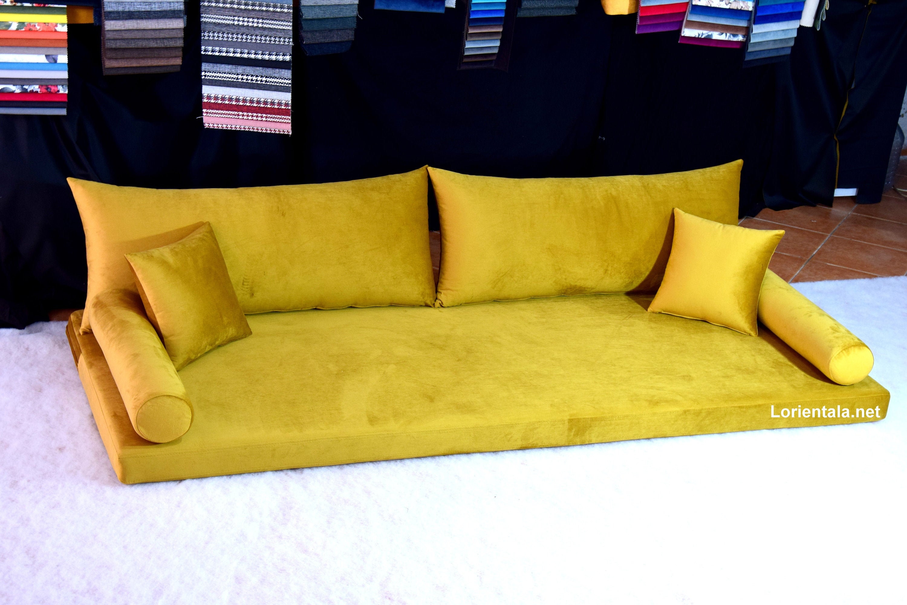 VELVET GOLD Floor sofa Turkish Arabic living roomOriental | Etsy