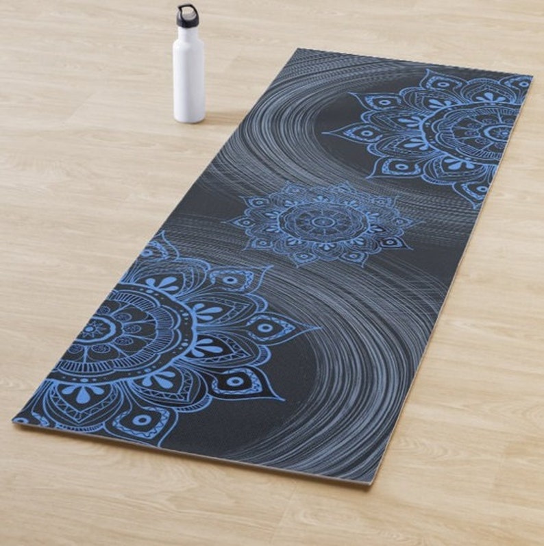 Cosmic Mandala PRINTED YOGA MAT Personalized Yoga Rug Etsy