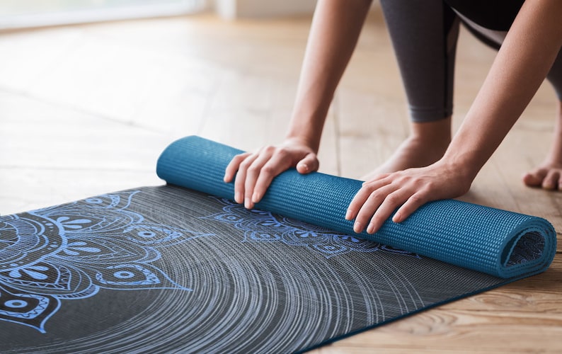 Cosmic Mandala PRINTED YOGA MAT Personalized Yoga Rug Etsy