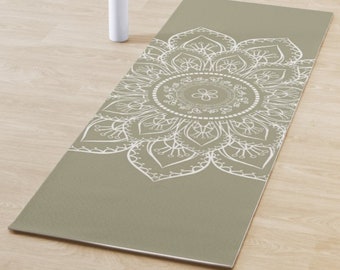 Green Yoga mat, Tapis De Yoga, Mandala Yoga Mat, Custom Yoga Mat, Thick Yoga Mat, Yoga Gifts, Yoga Rug, Yoga Accessories, Non Slip Yoga Mat