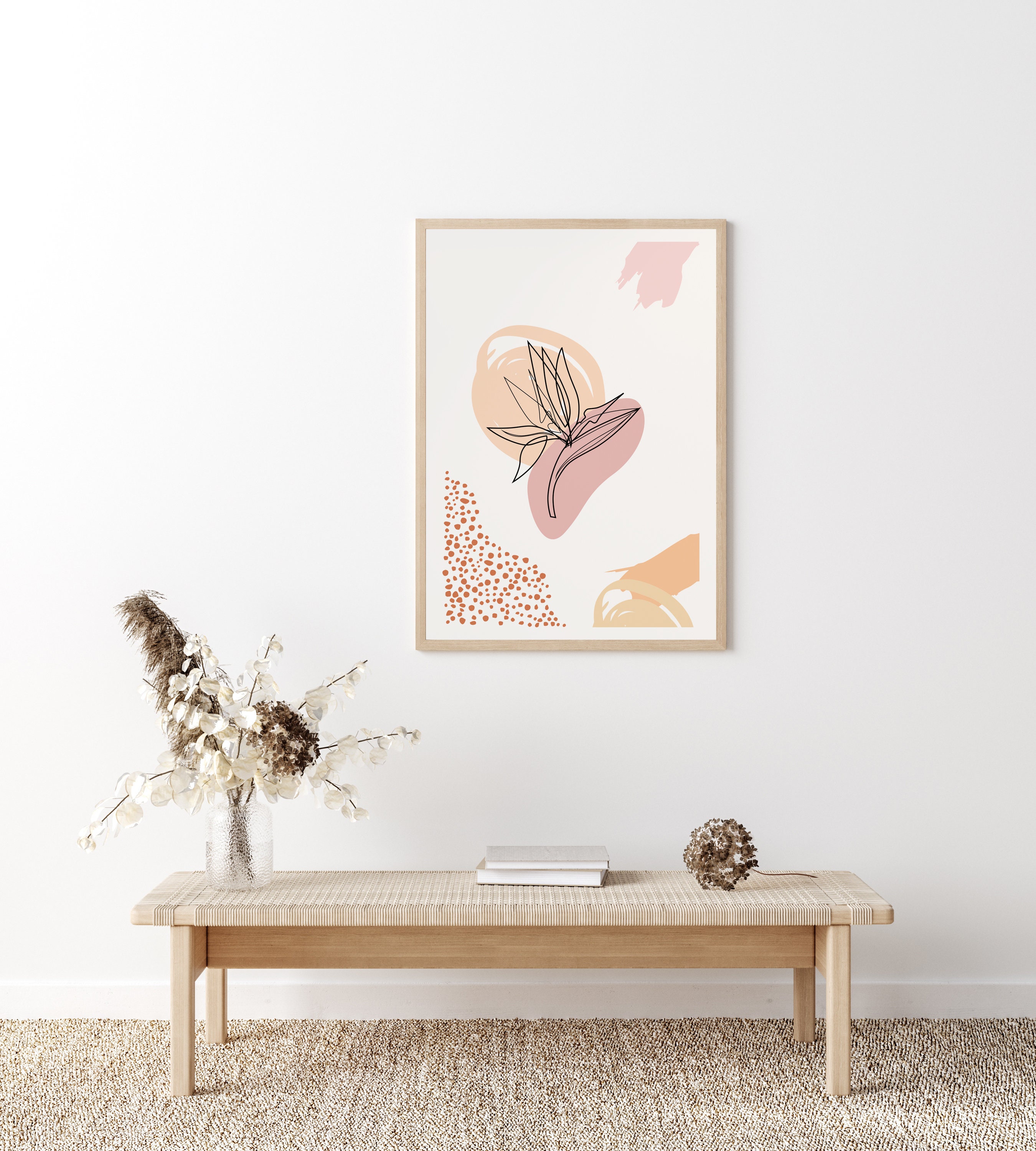 Boho Decor Floral Wall Art Wall Hangings Boho Art Print Etsy