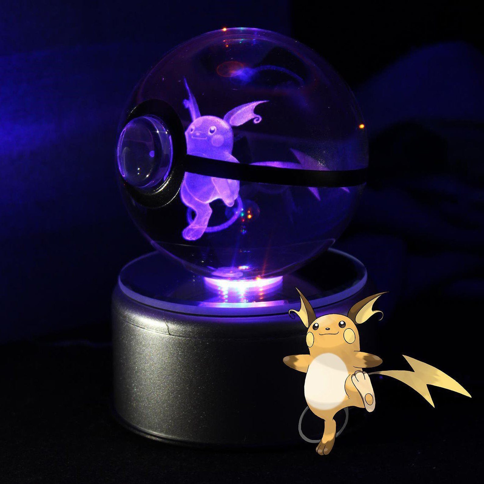 Raichu Pokeball Pokemon Crystal Pokeball master ball Etsy