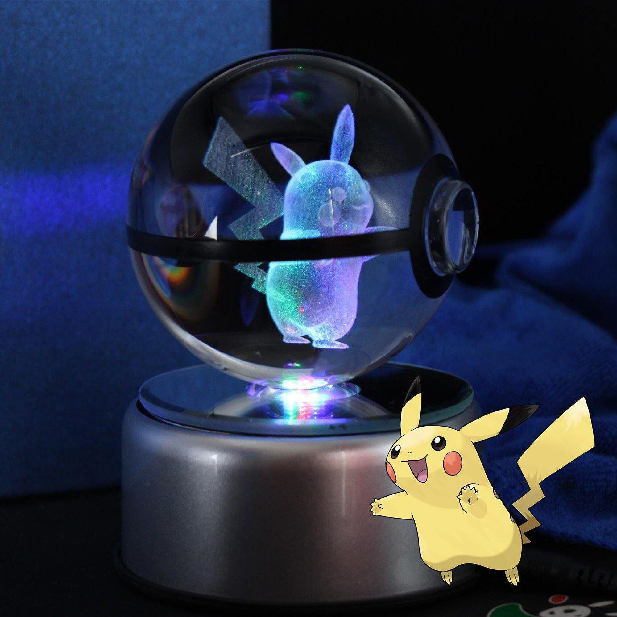 Pikachu Pokeball Pokemon Crystal Pokeball master ball Etsy