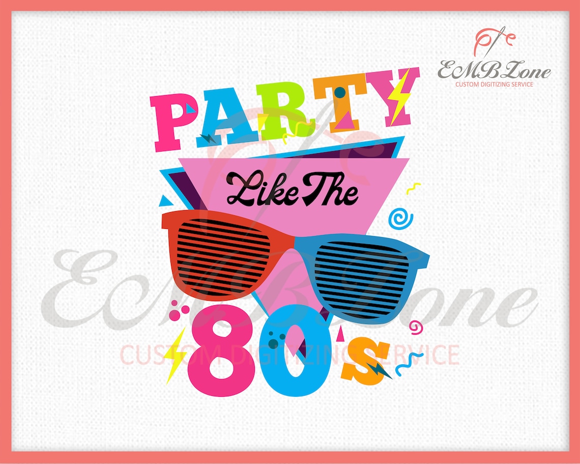 Party Like the 80s Svg Cut File for Cricut Digital Image - Etsy