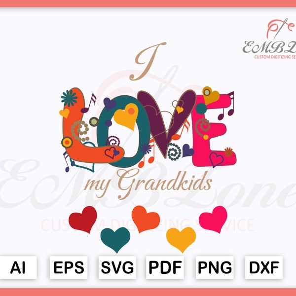 Love My Grandkids Etsy