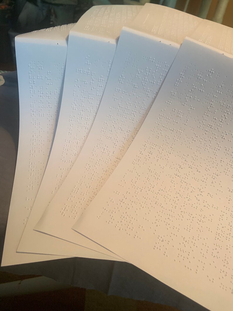 Braille Paper 6 sheets for Junk Journal & Scrapbooks Etsy
