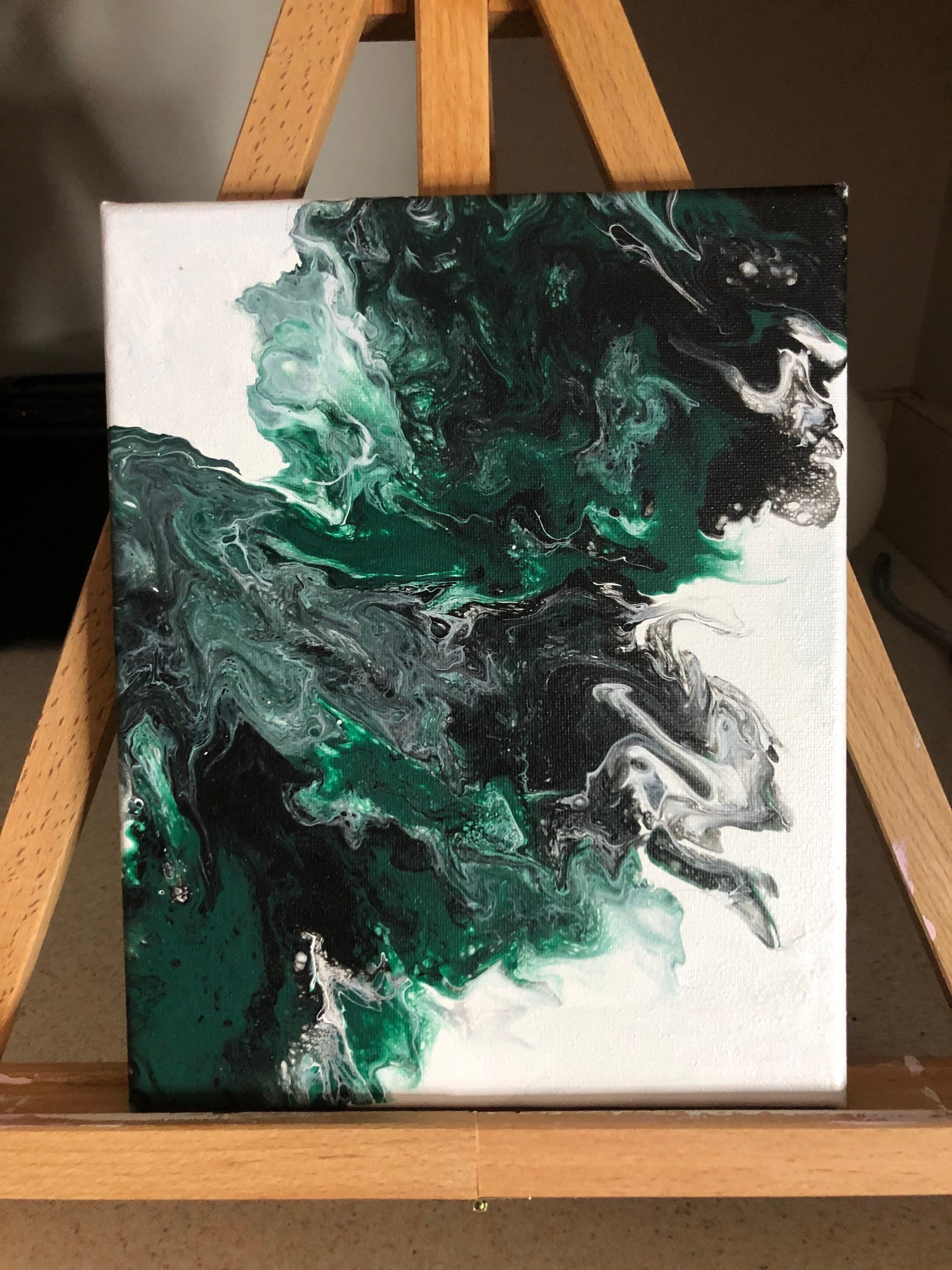 Acrylic Pour Painting on Canvas 8x10 canvas wall art Paint Etsy