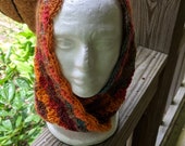 Cowl, Hand Crocheted- Red Heart Boutique Unforgettable Sunrise