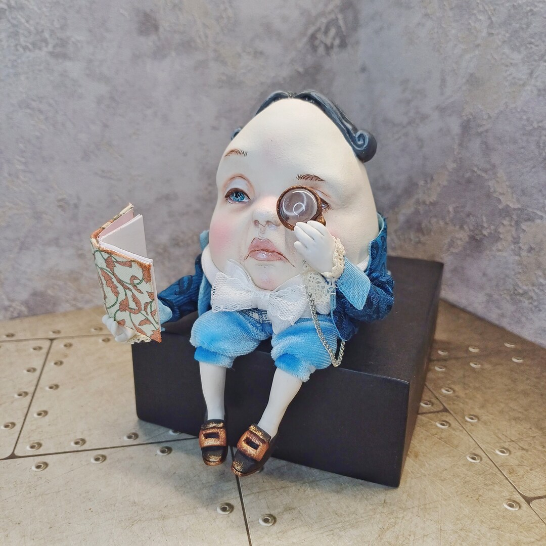 Humpty Dumpty OOAK Art Author's Collectible Doll Made of Polymer Clay