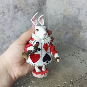 white rabbit in from Alice in Wonderland The author's doll, OOAK art doll