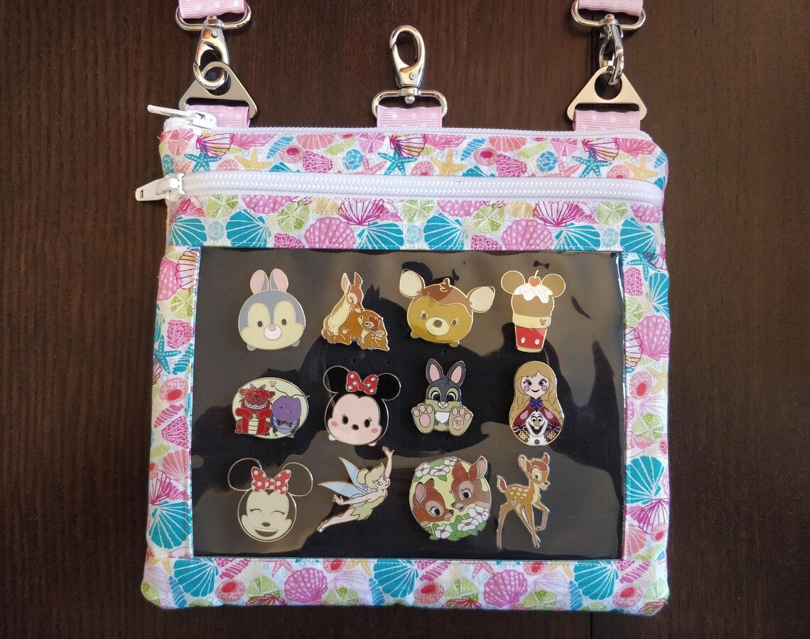 Seashells Ita Enamel Pin Display Crossbody or Belt Clip Bag Etsy