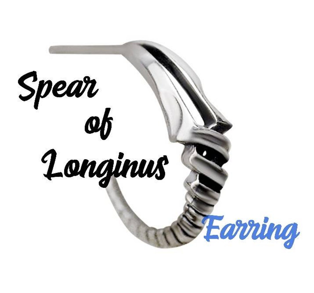 Evangelion Spear of Longinus Silver Earring - Etsy