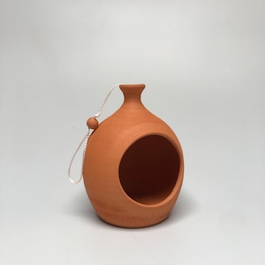 Mini mangeoire en argile pour boule de graisse oiseaux poterie artisanale