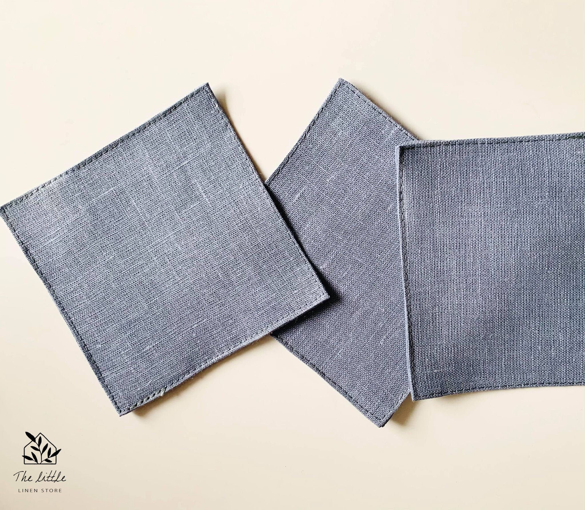 Linen coasters set of 4 set of 6 pure linen coasters Etsy