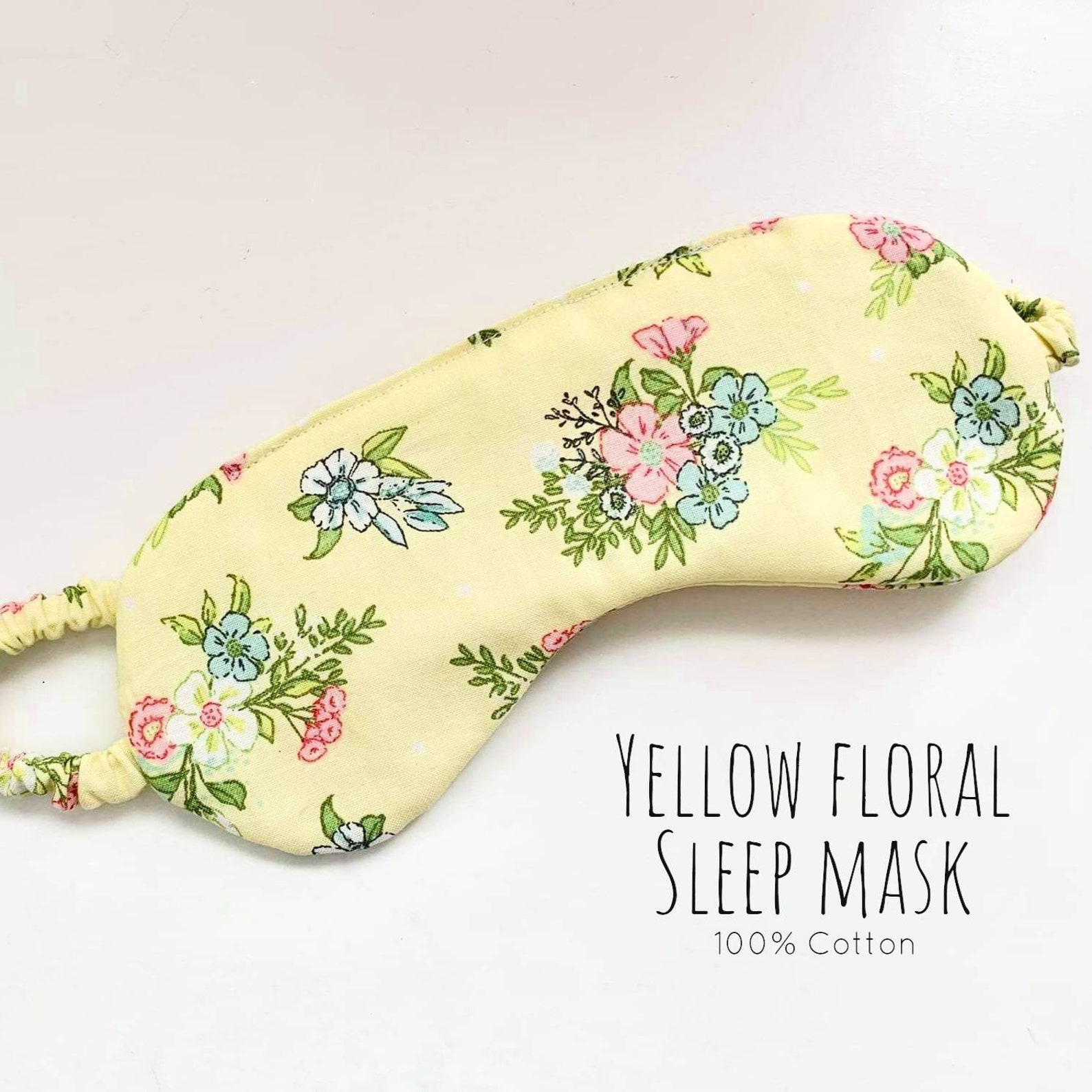 Yellow Floral Sleep Mask sleep mask eye mask cotton eye Etsy