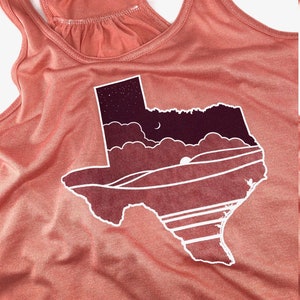 Texas State of Mind Flowy Racerback Tank