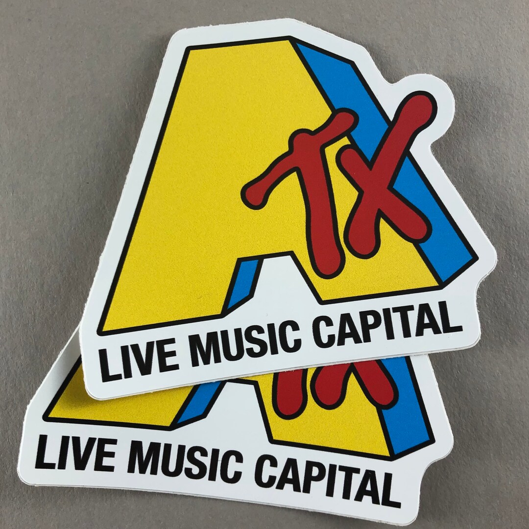 ATX 'live Music Capital of the World' Vinyl Stickers Etsy
