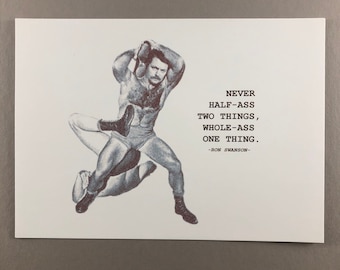 Ron Swanson "Half-Ass" 5 x 7" Lege kaart