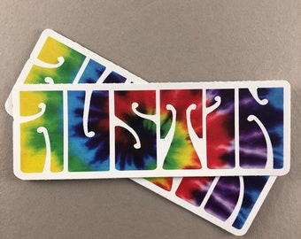 Austin Tie-Dye Vinyl Stickers