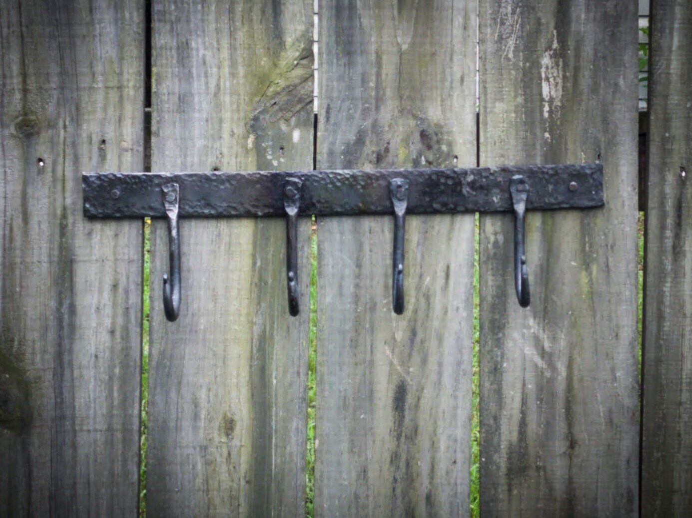 Forged Coat Rack Iron Hooks Traditional Forging Methods by - Etsy