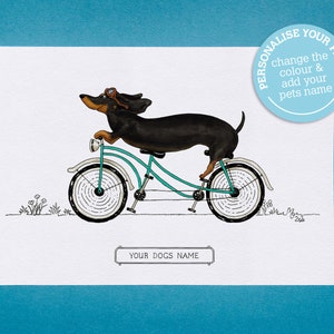 Lenny The Legend, cute and funny, hand illustrated sausage dog art print :)