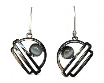 Gunmetal Christophe Poly Lever-Back Earring