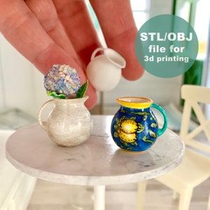 STL/OBJ Dateien für 3D Druck Miniatur Puppenhaus Krug